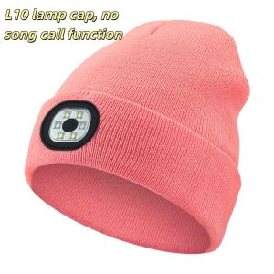 Night Run Marathon Night Fishing Bluetooth LED Light Warm Cap USB Rechargeable Music Knitted Cap 3 Gear Light Adjustment Cap