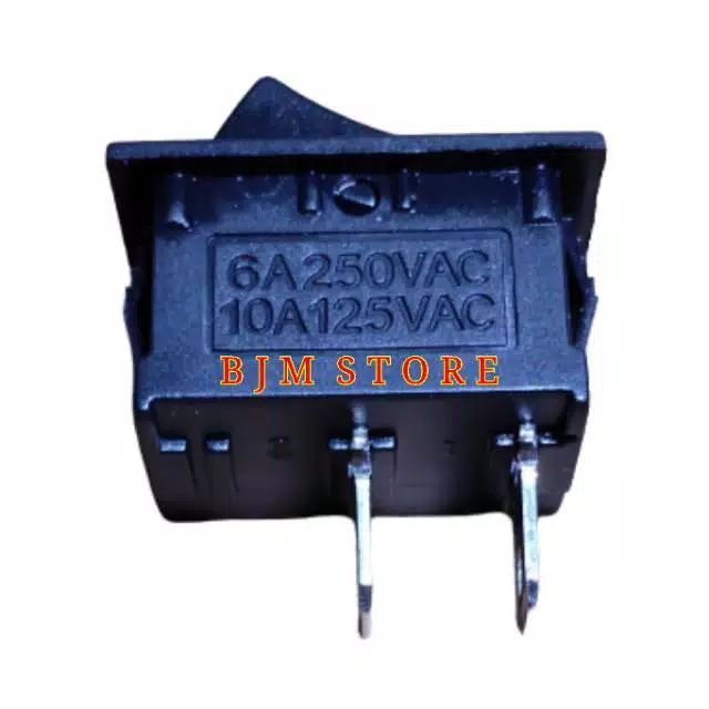 1 PCS Saklar rocker switch ON-OFF Hitam 2pin - Switch Hitam ON-OFF 2 ...