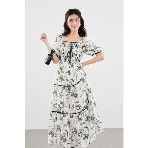 SEIFINI | Retro Floral Print Rayon Dress