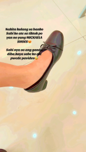 MICHAELA Black Block Heels with Bow 3 CM Square Toe All Day Comfy Pumps for Work School SH5527018 LX