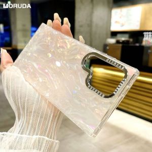 Luxury Laser ShellรูปแบบสําหรับSamsung S22 S23 Plus S24 Ultra Slim Anti-ลายนิ้วมือสําหรับGalaxy S23 Ultra Hardกรณี