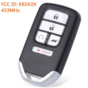 KEYECU KR5V2X Remote Car Key Fob for Honda Civic 2017 2018 2019 2020 Pilot 2021 CR-V 2022 433MHz ID47 Chip