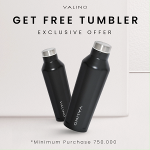 VALINO [FREE GIFT] TUMBLER HITAM LOGO MINIMALIS - V-CJK324-O9
