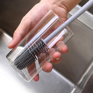 Topstar Silicone Bottle Brush Long Handle Bottle Cleaner Multipurpose Cup Cleaning Brush for Baby Bottle