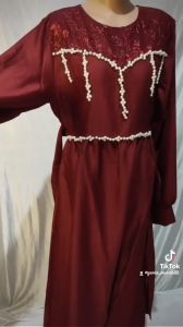 HJ Maxi dress slebe mutiara/Maxi kondangan cakep real pic/Maxi dress pesta