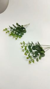 Daun Dollar KW cabang 7 Tiruan Artificial Daun Ekaliptus Eucalyptus - Daun Bunga Artifisia Imitasi - Rumput Tanaman Import Murah Hiasan wedding lamaran