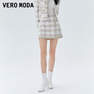 Vero Moda | Chân Váy Ngắn Plaid Thắt Dây Cao
