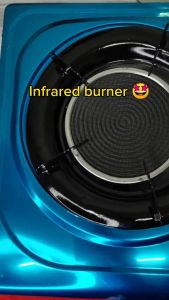 Yelux Dual Gas Stove Stainless Steel Infrared Burner 8 Jet Head Nozzle LPG Cooktop Dapur Gas