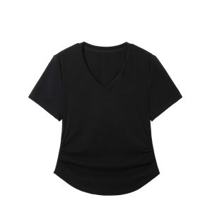 Slimming Shaping Cotton T-Shirt Black