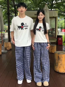 Quần Ống Đứng Kẻ Caro Mỏng Rộng Rãi Mùa Hè Cho Nam Quần Ống Rộng Thoải Mái Phong Cách Mỹ Cạp Vừa Dài Thường Ngày Quần Jeans