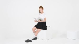 Black Skort for Kids Casual Palda Short Skater Skirt with Inner Shorts High Waist Tennis Skirt for Girls Teens School Uniform Stretchable Up to Plus Size