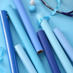 Wall Stickers Blue Waterproof PVC Instant Adhesive Wall Paper Deep Light Blue Modern Simple Living Room Decorative Wall Mural