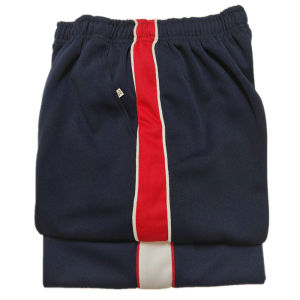 School Uniform Pants: White Thick Stripes Plus Double Red Blype School Pants