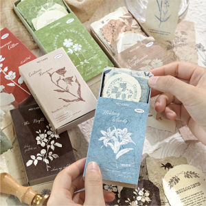 Momei Relief Embossed Matchbox Sticky Notes Sticker Paper Art Material Retro Style Forest Overture Series Stationery Supplies
