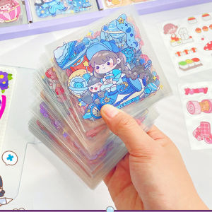 【Ready Stock 】1PCS Waterproof sticker Single Sheet Bulk Stickers 8 * 8cm Creative Handbook Stickers ins Girl Cartoon PET Waterproof Stickers