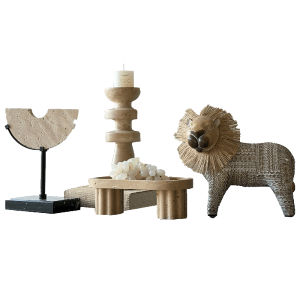 Vintage Natural Trachyte Decor Set