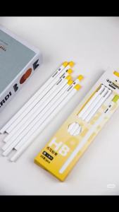 Others | 10Pcs Natural Wood Hexagon Pencils HB/2B White Barrel with Tri-Color Dipped Top Unsharpened Writing Sketch Pencils for School