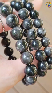 Collection Grade Rare Black Devilish Wealth Eyes Auralite 23 Bracelet