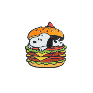 Bandai | 1 Chiếc Chó Trắng Hoạt Hình Thổ Cẩm Anime Men Pin Huy Hiệu Kim Loại Trang Sức Cho Ba Lô Và Quần Áo Vui Tươi Doggy Phụ Kiện Quà Tặng
