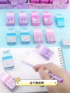 Sanrio | 1/4pcs Hello My Melody Kitty Kuromi Cinnamoroll Cute And Creative Eraser With Cartoon Image Roller Eraser