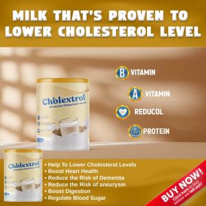 Cholextrol Milk Original Colostrum Powder Reduces Blood Fat Supports Cardiovascular Health For The Elderly 400G/Can