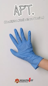 Health1st Nitrile Blue Gloves I 10 boxes x 50pcs I 6-10g | 240mm | Powder-Free | Disposable