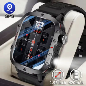 2025 New Military Smartwatch GPS Men Flashlight IP68 Waterproof Outdoor Sport Tracker HD Bluetooth Calls Smart Watch Men Women