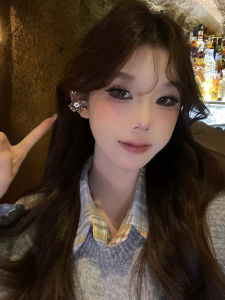 Fashionable Korean Style Beaded Ear Cuff No Piercing Required Versatile Elegant Design Alloy Material for Women Jewelry