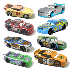 Cars 2 3 Disney Pixar Lightning McQueen Piston Cup Frank Mater 1:55 Diecast Meta Alloy Model Car for Kids Birthday Gifts Toys
