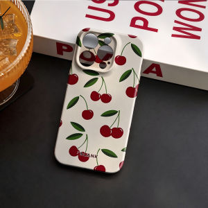 Cherry Lace Dot For iPhone 17 16 15 14 13 Pro Max Air 17e Hard tpu Bumper Cover Coque Case Blank
