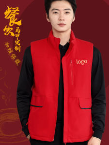 เสื้อกั๊กขนแกะหนาพิมพ์โลโก้สำหรับงานฤดูใบไม้ร่วง/ฤดูหนาว เสื้อคลุมกันหนาวแบบสวมหัวผ้าฝ้ายผสมโพลีเอสเตอร์สำหรับเยาวชน