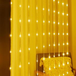 Waterfall Effect Waterproof Solar Remote Control Christmas Decorative String Lights