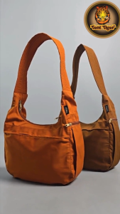 กระเป๋าสะพายข้างพับเก็บได้ขนาดใหญ่ กันน้ำ กันรอย วัสดุ PU Leather ดีไซน์เรียบหรู