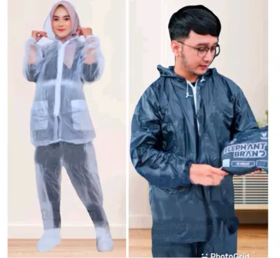 Jas Hujan Pria Wanita Dewasa Terlaris Termurah Jas Hujan elephant Original Model baju celana Tebal