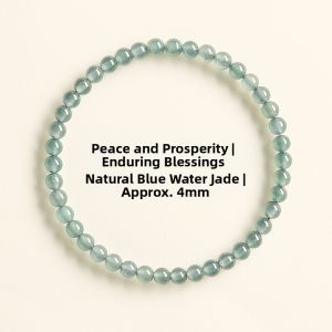 QINGXIANGTAI | Natural High Ice Blue Water Jade Bracelet