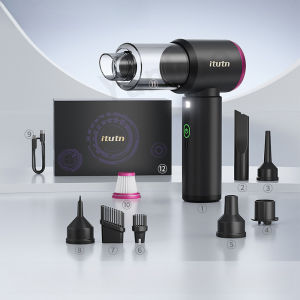 【Malaysia Stock】itutn Wireless Car Vacuum Cleaner Y8PLUS Brushless Motor 12000Pa Two-gear Adjustment 4000mAh Portable LED Lighting 5 in 1 Suiatble For Car/home/outdoor