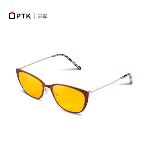 PTK Anti-Radiation Cat-Eye Glasses for Women Office Computer Eye Protection Blue Light Blocker Fatigue Reduction Optical Glasses