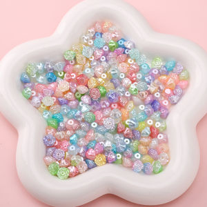 100pcs ABS ngọc trai pearlized dual-màu hoa trà hạt cho làm đồ trang sức DIY Vòng cổ quyến rũ Vòng đeo tay Phụ kiện làm đồ trang sức