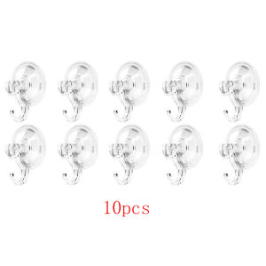 10pcs Suction Cup Hooks Clear Reusable Heavy Duty Vacuum Suction Cup Hooks Glass Kitchen Bathroom Hooks for Towel