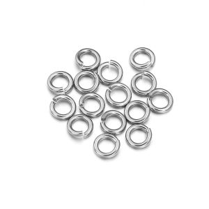 Móc Nối Thép Không Gỉ 12/15/20/25/30mm Vòng Tròn Mở Phụ Kiện Làm Đồ Trang Sức Tự Làm Vòng Tay Vòng Cổ