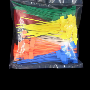 100Pcs Easy Mark Nylon Cable Ties Self Locking Loop Wrap Bundle Tie Straps with Marker Pen