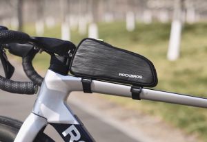 ROCKBROS Bicycle Triangle Front Tube Bag 1.1L Reflective Frame Front Top Tube Cycling Bag