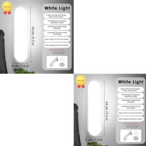 Wireless Night Light LED Motion Sensor Light USB Rechargeable Magnetic Wardrobe Bedroom Wardrobe Kitchen Aisle Tube Detector Bul