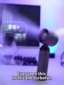 ❄️The Mini Handheld Fan That Beats Air Conditioners ❄️ Handheld fan cool Ai chip Refrigeration Handheld fan 100 Speeds Handheld fan silent USB rechargeable Portable fan mini turbo fan 6℃Cold Air/High-Speed/LEDScreen/Noise Reduction 2000mAh手持风扇