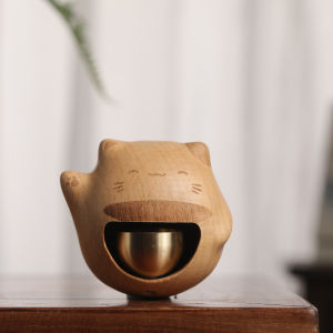 Đàn Piano Cửa Bằng Gỗ Sồi Ghép Nghệ Thuật Cửa Báo Động Hình Mèo May Mắn Thiết Kế Sáng Tạo Cảnh Báo Đầu Vào Trang Trí Nhà Vườn