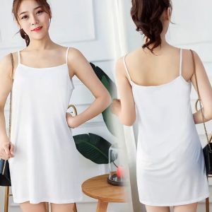 (Stock in KL-009) Women’s Mini Dress / Long Camisole / Singlet Bottoming Inner Shirt Short