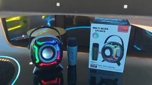 ZQS1221W portable multi-media super bass wireless bluetooth speaker with karaoke microphone for home party karaoke