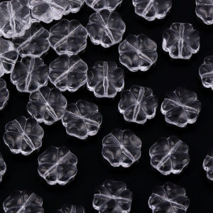 50pcs/lot 10mm Colored Four-leaf Clover Shape Beads For Jewelry Making Loose Spacer Glass Beads DIY Bracelet Necklace Wholesale