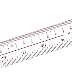 Ruler Set for Student 12 Inch Plastic Transparent Flexible Soft Double-Sided Measuring Stationery School Office Supplies