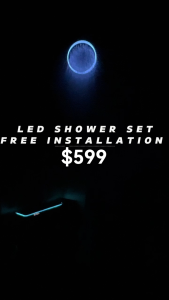LED Shower System piano key 3-speed Shower Set LED HAND SHOWER